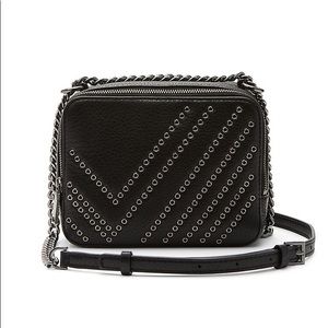 DVF Gemini Crossbody Leather Eyelet Bag- like new!